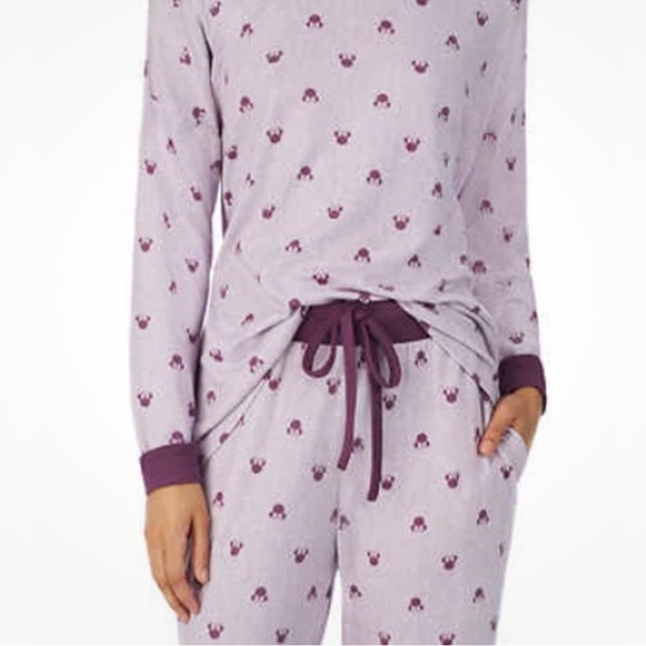 Disney Lavender Minnie Mouse Pajama Set Womens - Picture 2 of 14